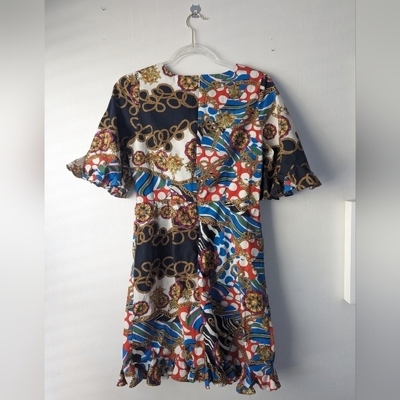 NWT Rhode Hailey Chain-Print Cotton-Voile Mini Dress Size 4 - Picture 5 of 5